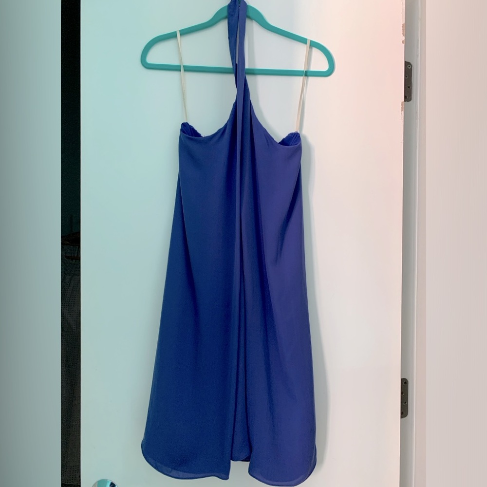 Halston Heritage Royal Blue Halter Dress, size S